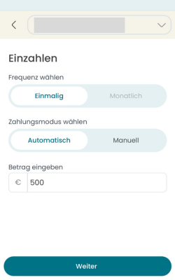 Automatische Überweisung über das froots Kundenportal